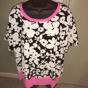 Bobeau Floral Print Dressy Blouse